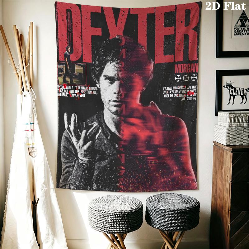 DEXTER Wall Tapestry Aesthetic Wall Hanging Printed Fabric Blanket Decorative Tapestries for Bedroom Living Room Home Decor