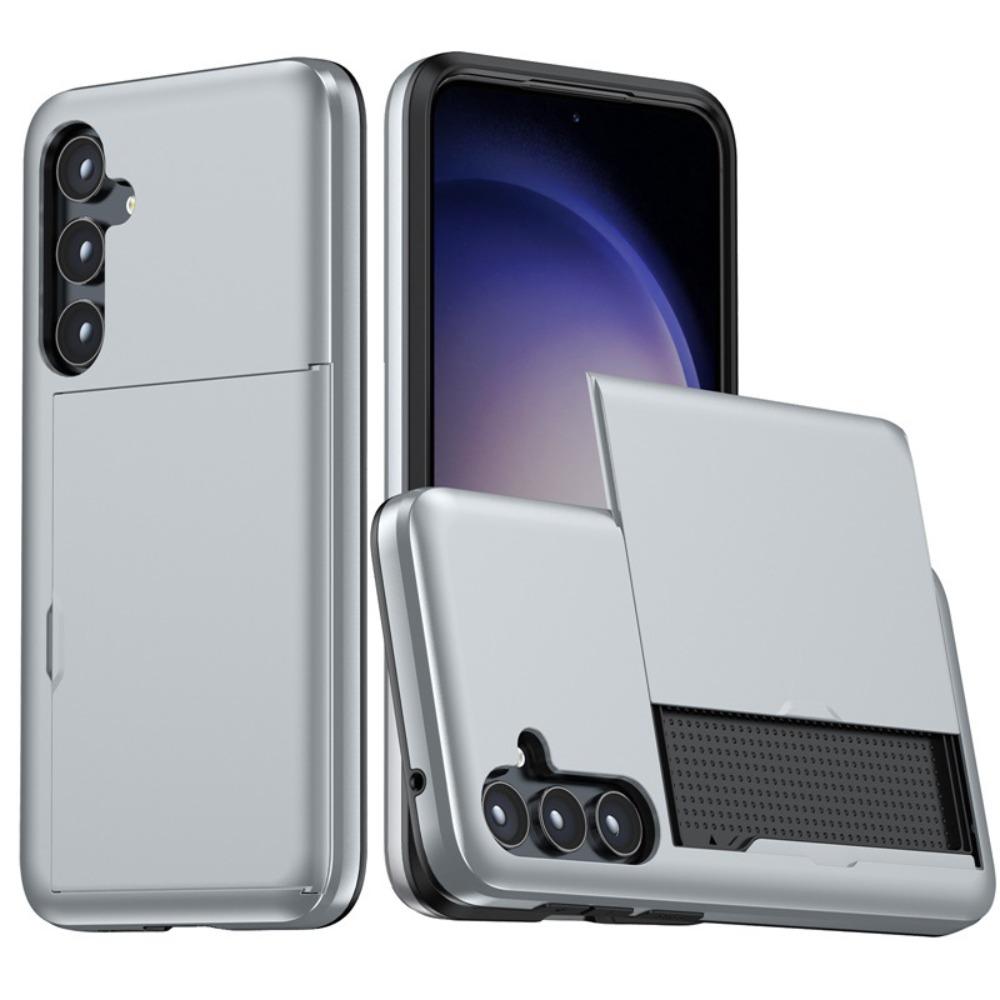 

For Samsung S25 Edge S24 Ultra S23 S21 FE S22 Plus + A56 A55 A36 A16 5G Wallet Phone Case with Hidden Card Slot Holder Cover A56 A36 сірий