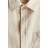 H M Regular Fit Linen Blend sHirt ligHt Beige