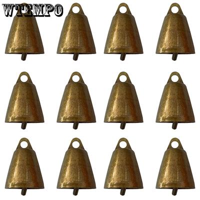 12 Stück, 2,6 cm, dicke Vintage-Glocken zum Herstellen von Windspielen, Zubehör, kreative Metalldekorationen für Halloween, Weihnachten und Neujahr