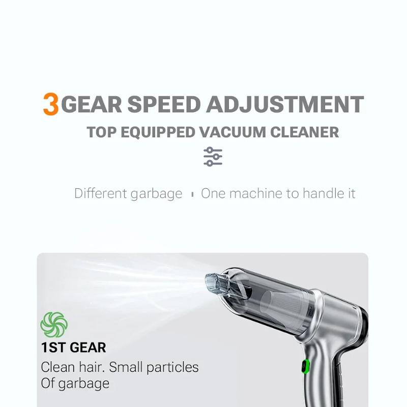 Car Vacuum CIeaner 638000Pa Wireless Brushless Mini Handheld Cleaning Machine Powerful Portable Blower Vacuum Cleaner for Car Home