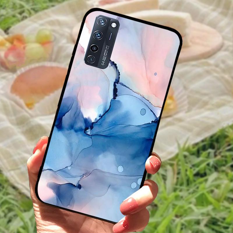 Para ZTE Axon 20 5G Funda Cubierta Silicona Suave Mármol Negro Parachoques Funda Coque para ZTE A20 5G A2121 4G Axon 20 Extreme Protectora