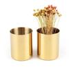 Gold Stainless Steel Round Pencil Case Metal Creative Storage Pencil Case Software Ornaments Vase Flower Arrangement