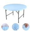 Round Picnic Table Cloth Wedding Solid Color Elastic Fitted Table Covers for Outdoor Camping Wedding Banquet Party Dining Tables
