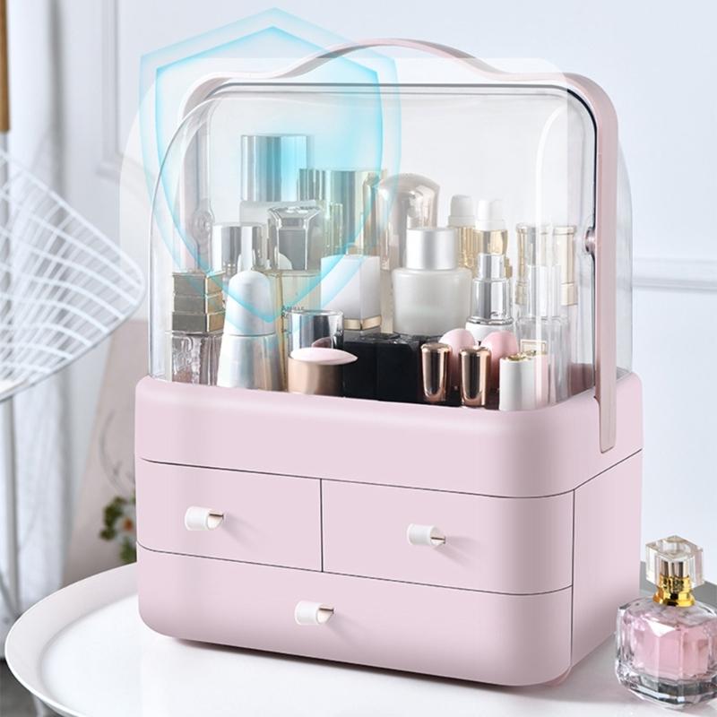 Sturdy PVC Cosmetic Organizers With Clear Drawers for Quick Access for Makeup Lovers and Families Organization