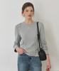 ARTID Curved Pintuck Long Sleeve T-Shirt_Khaki Grey