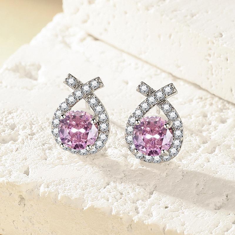 Набор французских высококлассных геометрических серег-гвоздиков с цирконами - Элегантный и универсальный для повседневной носки