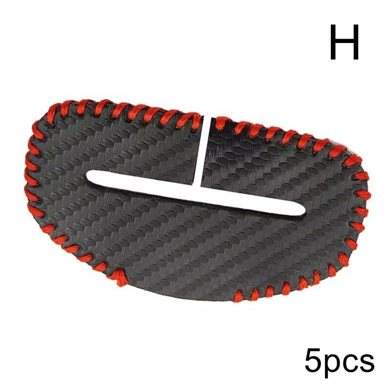 Universal Leather Car Safety Seat Belt Anti-Scratch Cover Car Seat Belt Socket Protective Cover Button Protective Case