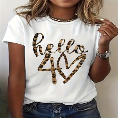 Damen Sommer Top Bedruckt Modisch Lässig Süß Kurzärmelige Damen T-Shirts