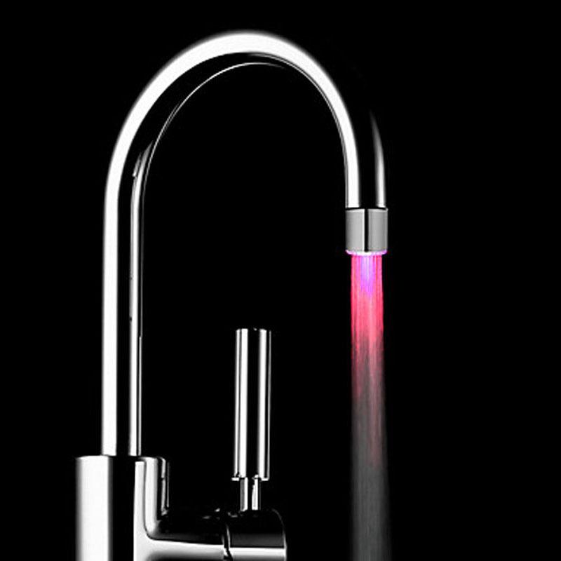 LED Color-Changing Temperature Control Faucet - Three/Seven Colors with Luminous Imitation Copper Finish