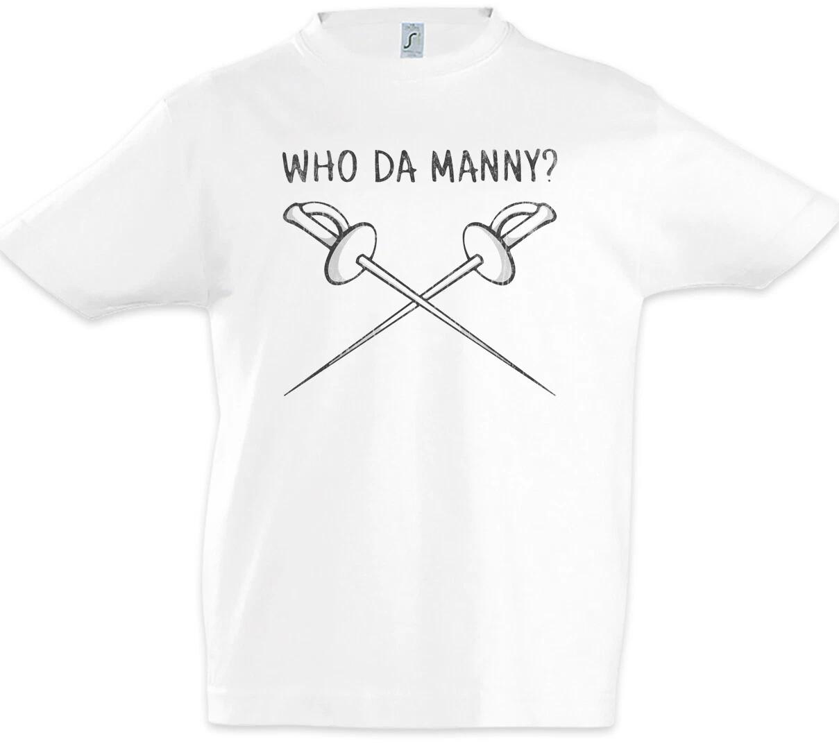 Who Da Manny? Kids Boys kids boys T-Shirt Modern Phil Family Crossed Fun Sword Fencing 100