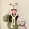 Kids Winter Warm Fleece Lined Aviator Hat With Ear Protection Cartoon Animal Design Unisex Ages 2-6