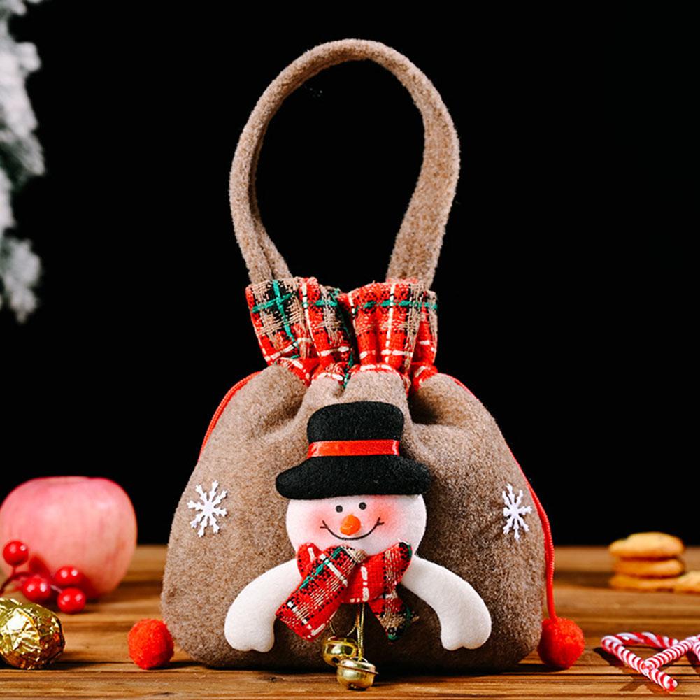 Christmas Celebrations Festive Santa Sacks Decorative Candy Pouch Versatile Small Gifts Storage Pouch Bag Boxes