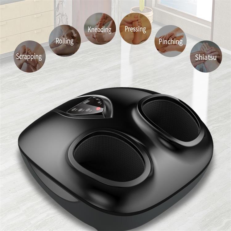 JINKAIRUI Multifunktionales elektrisches Fußmassagegerät Airbag-Knetrolle Heizung Akupressur Müdigkeitslinderung Massagegerät