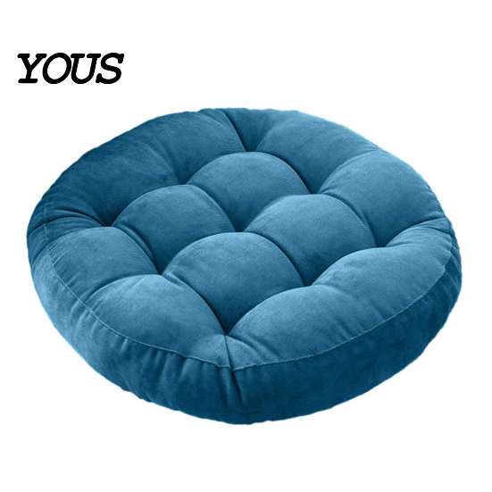 High Elasticity Chair Cushion Round Corduroy Cushion, 16.5 Inch Ultra Soft Seat Pad, Portable Support for Travel Washable Floor Reading Nook