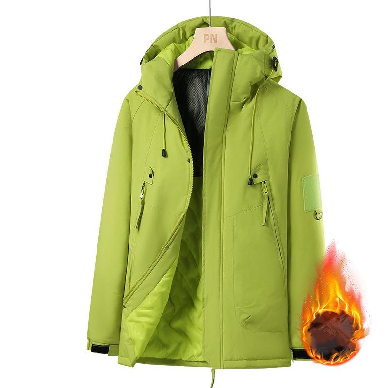

Winter Cotton-padded Jacket Men s Jacket Autumn and Winter Men s Cotton-padded Jacket Winter Warm Jacket 3XL зелений
