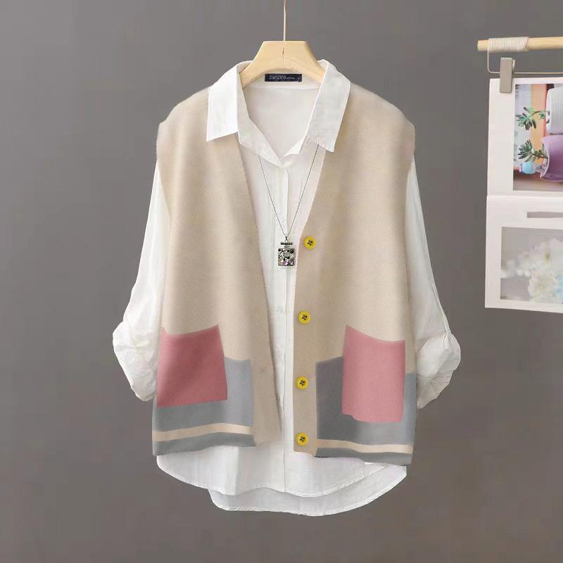 

ZANZEA Женские винтажные жилеты без рукавов с цветными карманами