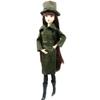 Army Green Winter Fashion Long Sleeve Tops Coat Doll Clothes for Barbie Doll Outfits Clothes Hat Shoes Set Clothing Kid DIY Toy