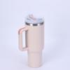 Large Capacity Insulated Stainless Steel Car Cup with Handle and Straw - Double Layer for Cold Retention (Ice Buster)