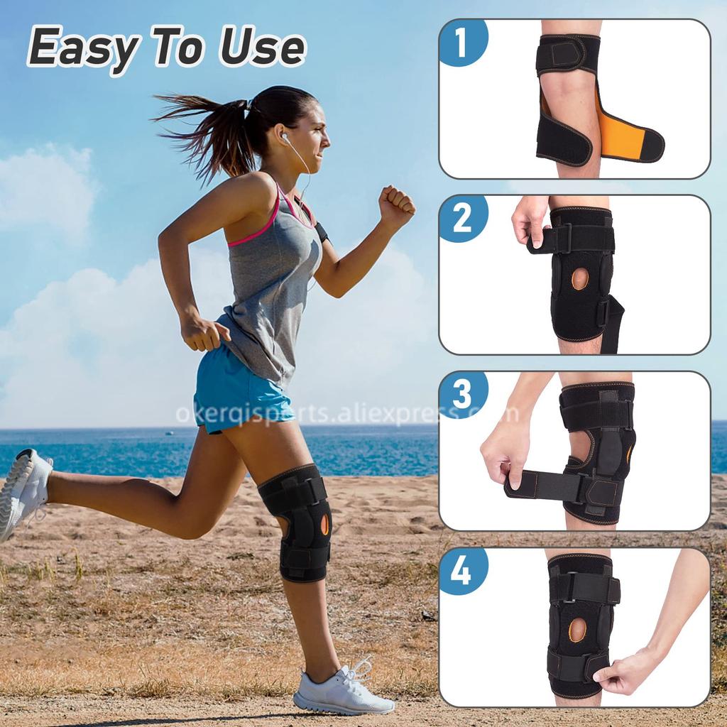 1 Pezzo Supporto Ginocchiera per artrite Sport Compressione Ginocchiera Manicotto per Pallacanestro Pallavolo Danza Avvolgimento Rotula Aperta Ginocchiera