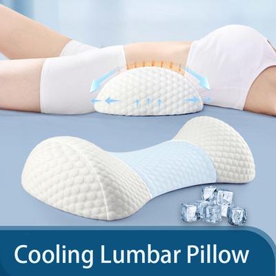 1pc Modern Cooling Lumbar Pillow, Neck Cervical Support for Sleeping - Machine Washable, Multi-Position