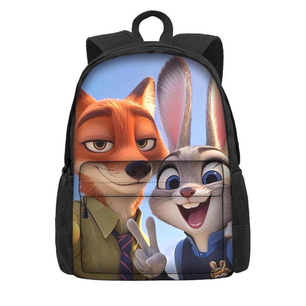 Kreslený batoh s motivem Zootopie 2 pro žáky základní školy, velká kapacita, lehký dvouramenný batoh