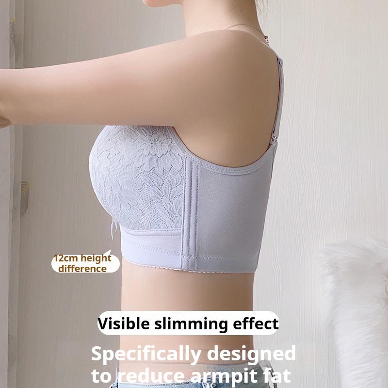 Big Breasts Show Small Underwear Women's Summer Thin Section Gathered Without Steel Ring Seamless Large Size Anti-glare and Anti-sagging Bra