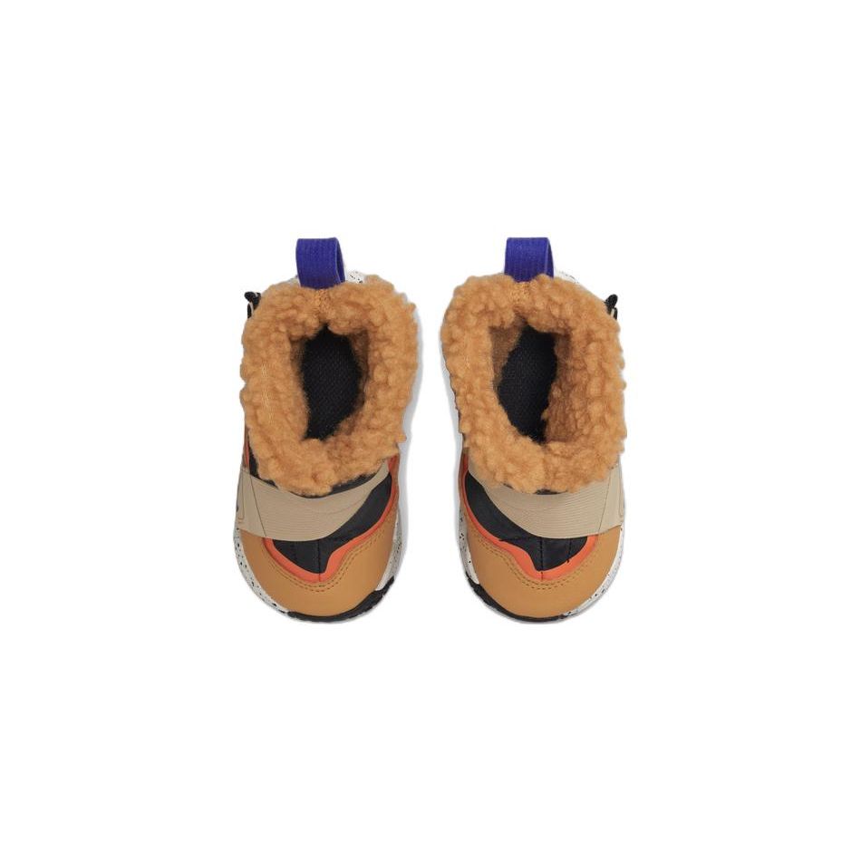 Nike Flex Advance Boot Bt 1 Non-Slip Wear-Resistant Warm Mid-Top Walking Shoes Baby Shoes Black Brown DO4659-040