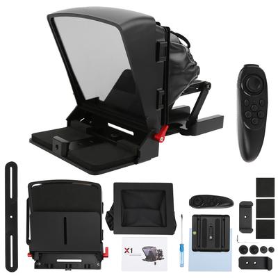 Teleprompter Portátil com Controle Remoto para Gravação de Vídeo com Câmera de Telefone/Tablet