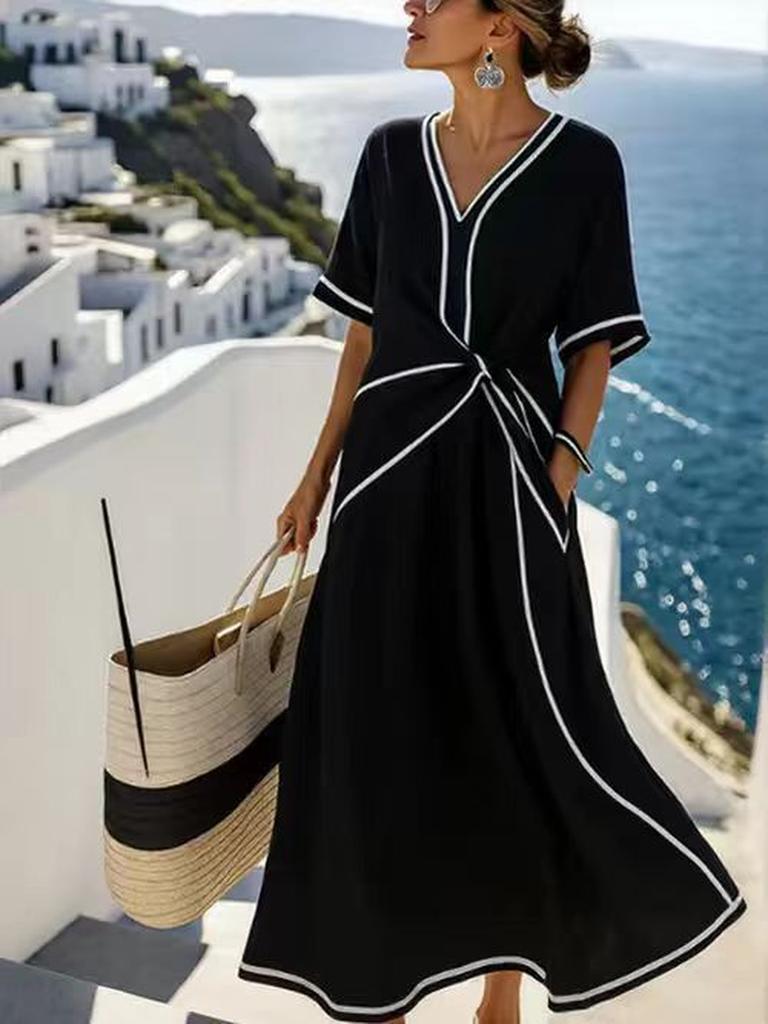 Sommerliches Boho-Stil Elegantes Kleid - Schickes und Bequemes Maxikleid