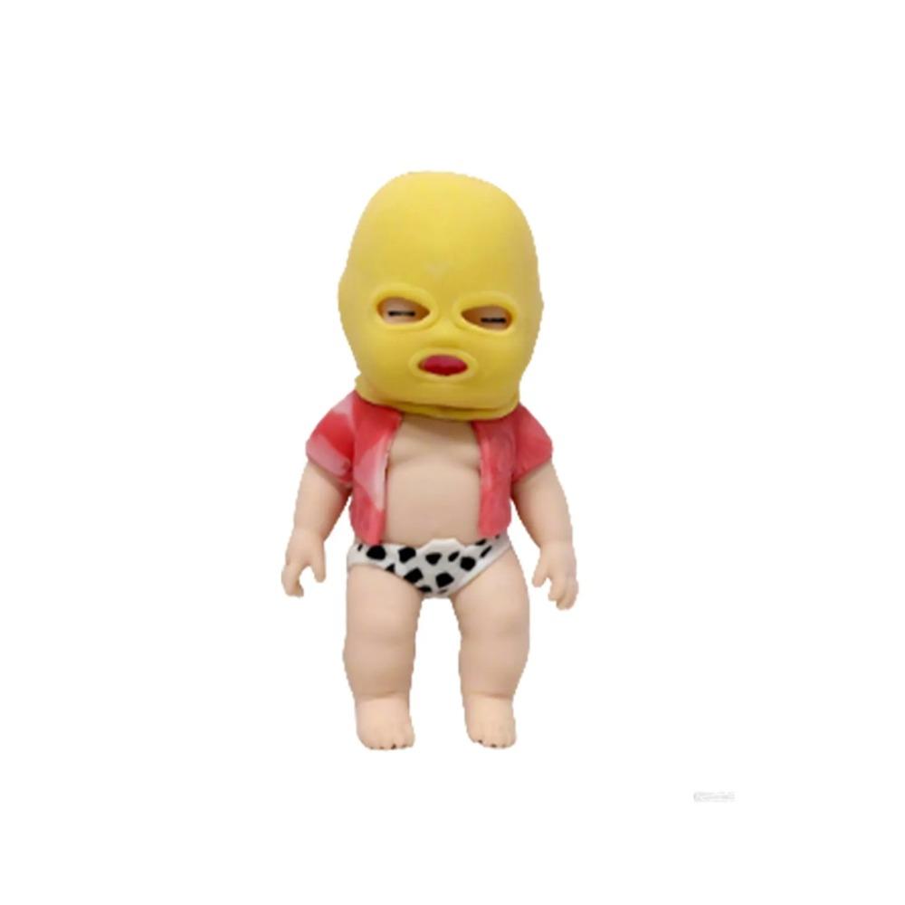 

Creative Str Relief Toy Boy Squeezable Fun Playful Face Covered Toy for Adults Novel Prank Iatable Toy Gifts One Size жовтий