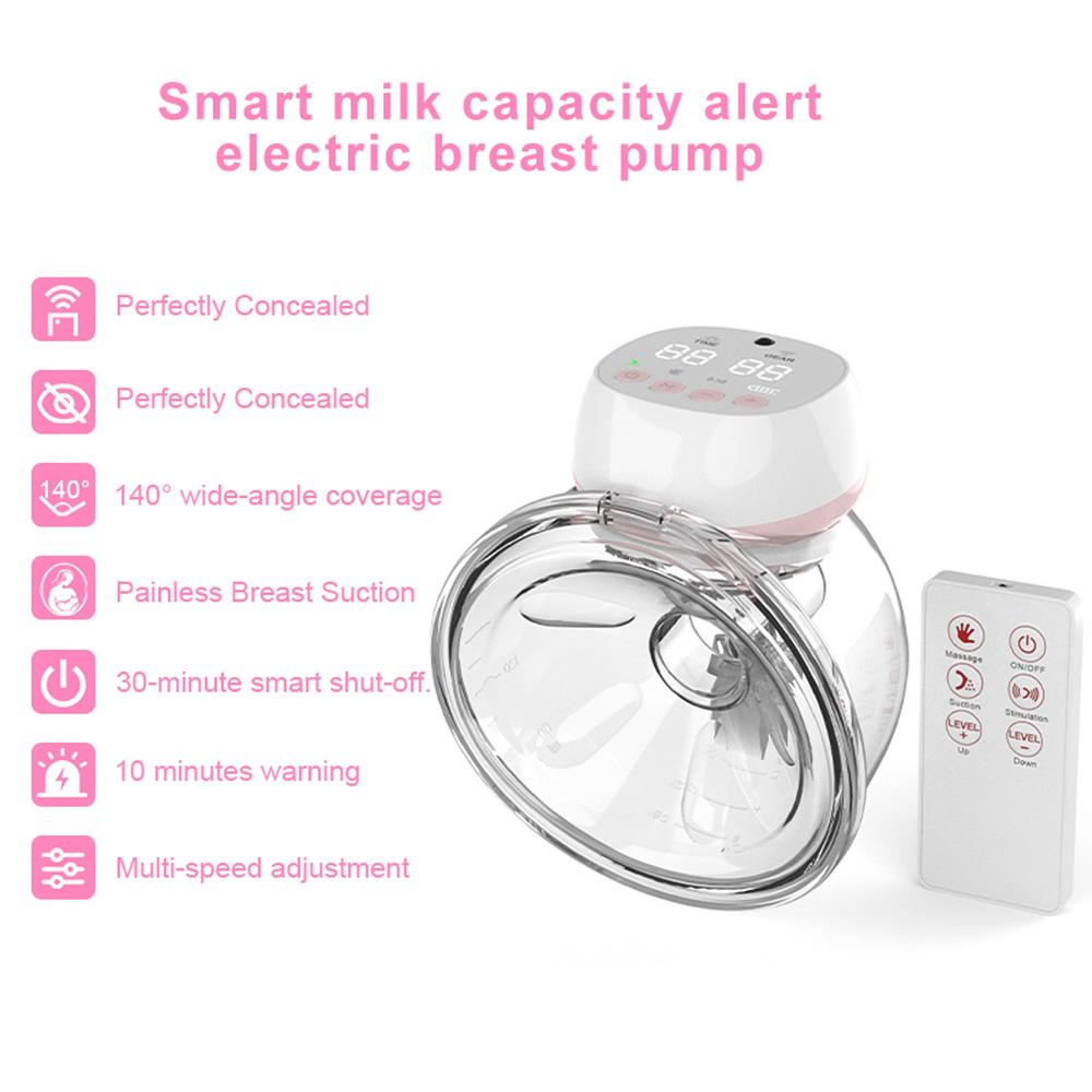Hands Free Breast Pump Wearable Electric Breast Pump with Lightweight with LED Display Remote