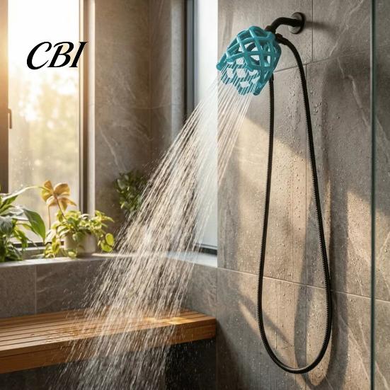 Durable Shower Head Head, 3D Printed Hollow Woven Rainfall Sprayer, Clog-Free Universal Easy Clean Installation Bathroom Accessory Full Body