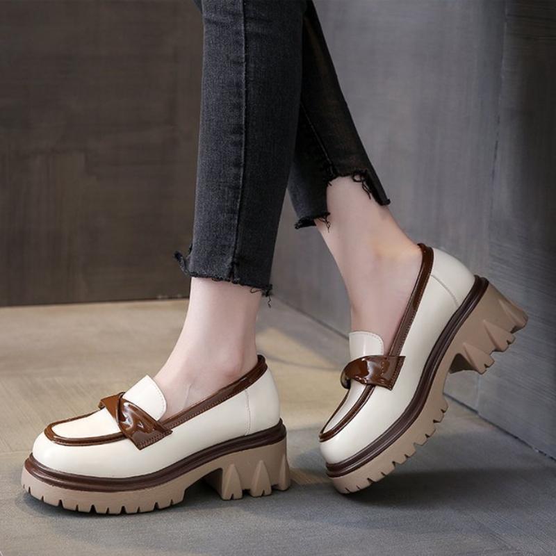 Лоферы женские Туфли Мэри Джейн на платформе Женские повседневные туфли-лодочки — фото 5