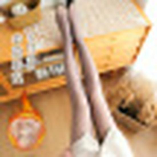 

Black Silk Sheer-Look Leggings: Plus Size, Lined, Skin-Revealing Pantyhose for Autumn/Winter 100g / one size [80-140 jin]
