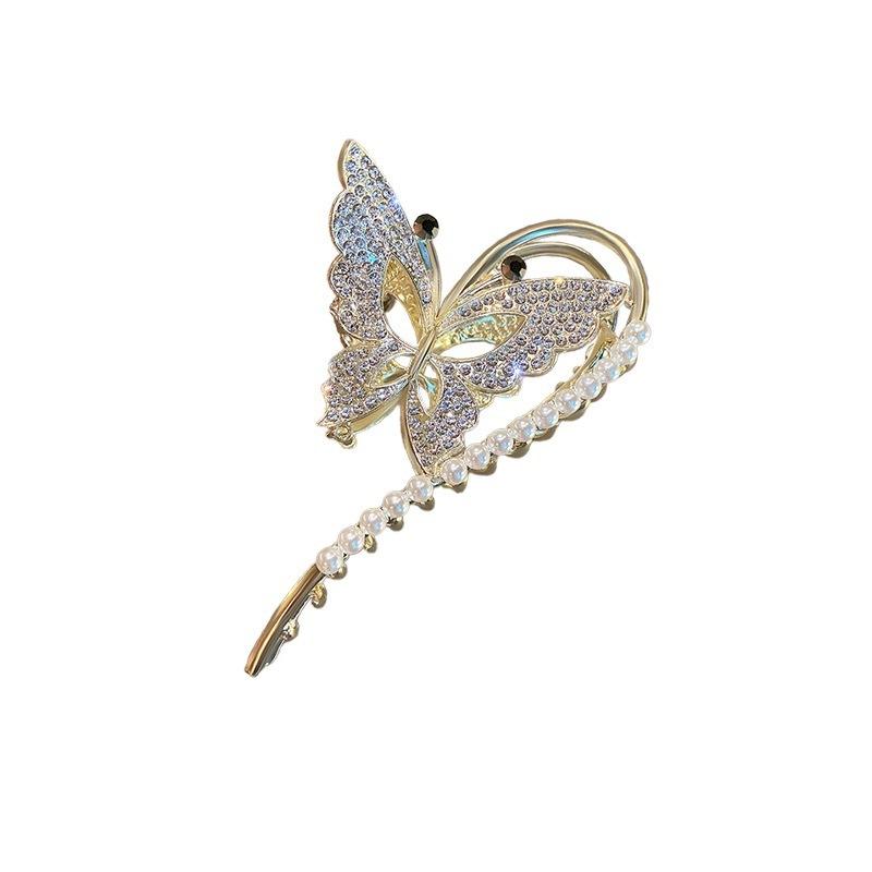 Rhinestone Butterfly Hair Clip Temperament Hair Clip