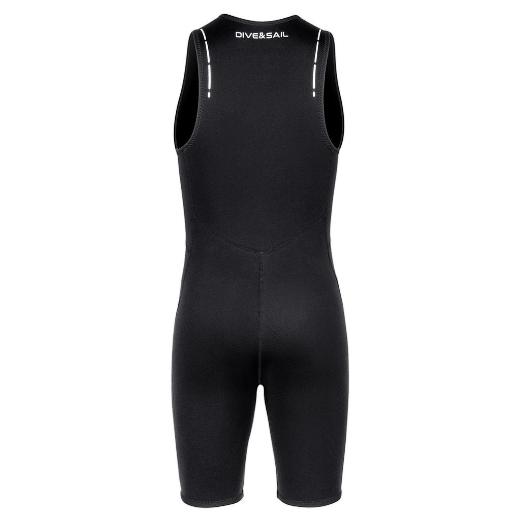 Herren 2mm Neoprenanzug Overall Ärmellos Reißverschluss vorne Einfarbig Body Schnorcheln Surfen Tauchen Badebekleidung