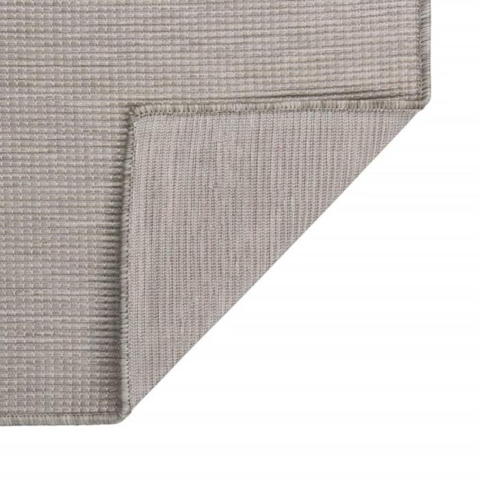 VidaXL Tapis à tissage plat d'extérieur 120x170 cm Taupe