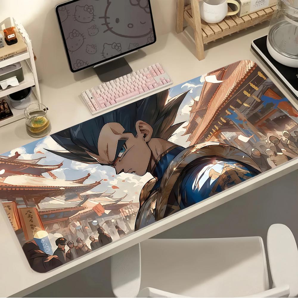 Dragon Ball Son Goku Mauspad PU-Leder Anime-Merchandise Japanischer Anime Große Größe Schreibtischunterlage Genähte Kante