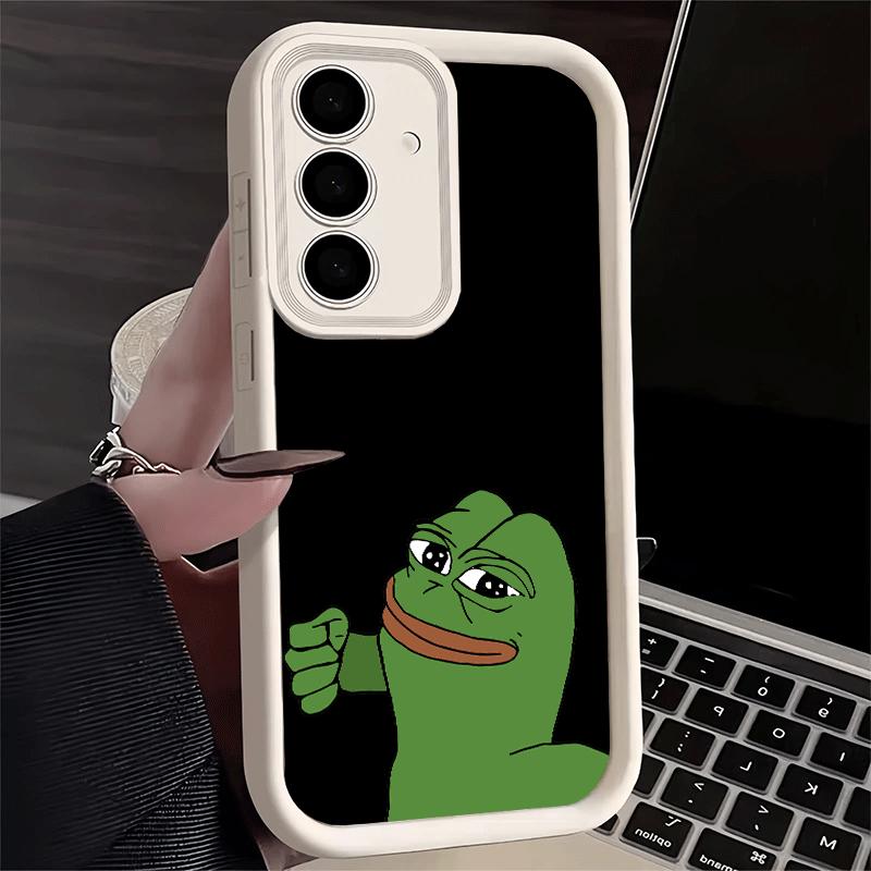 Phone Case for Samsung Galaxy S26 S25 Ultra S24 FE Funny Sad Forg P-Pepe Meme Shell S23 Plus S22 + S21 S20 5G Soft Silicone Fund