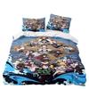 3D Heißer Verkauf Anime Demon Slayer Bettbezug und Kissenbezug Kinder Doppelbett Bettwäscheset Heim Schlafzimmer Dekoration Geschenk für Jungen Mädchen