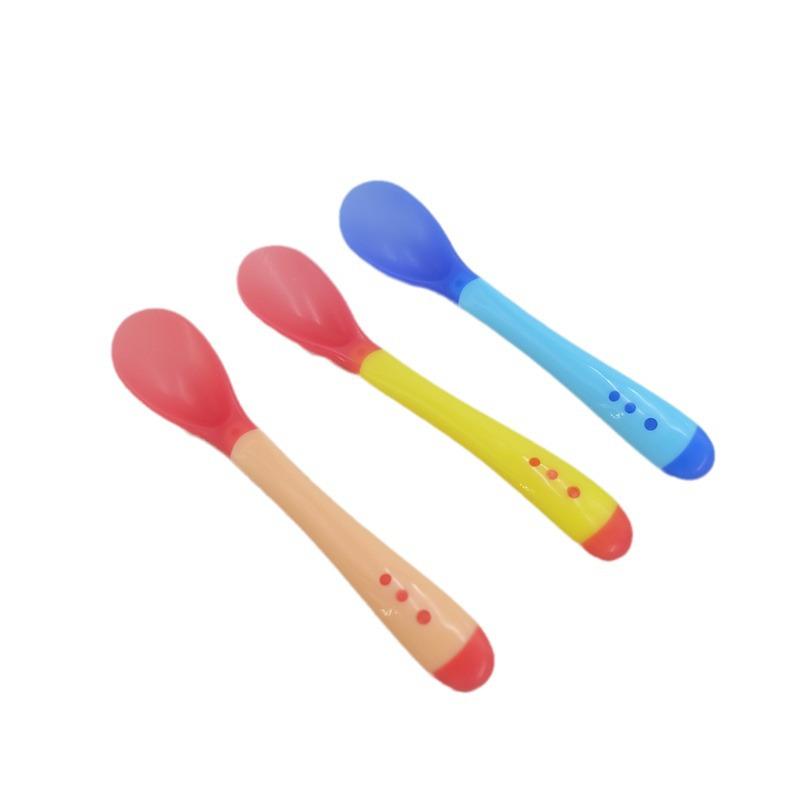 Silicone Temperature-Sensing Baby Feeding Spoon with Soft Head