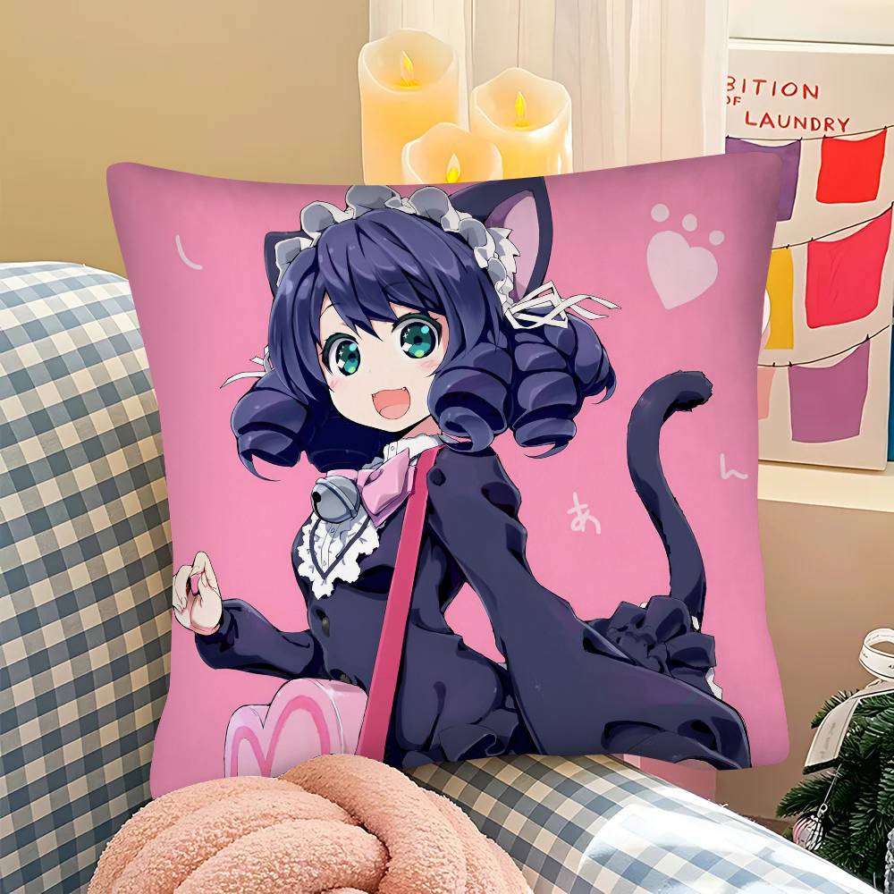 SHOW BY ROCK Anime Kissenbezug Modischer Quadratischer Kissenbezug Schlafzimmer Sofa Raum Ins Dekoration Freizeit Kissenbezug