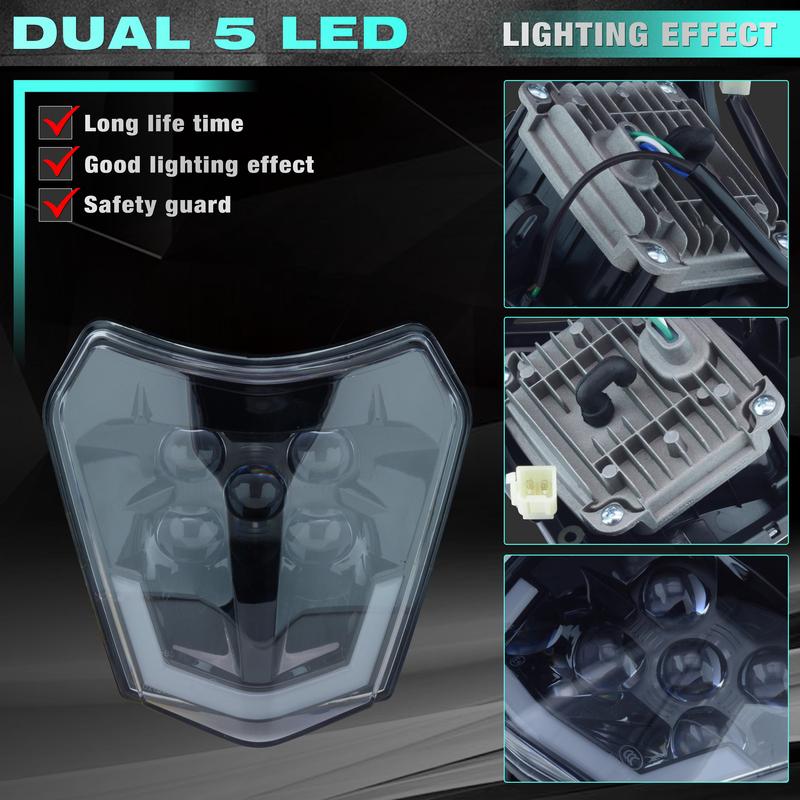 MCHMFG Motorcycle New LED Headlight Headlamp For KTM LDE FOR KTM EXC EXCF SX SXF XC XCF XCW XCFW 125 150 250 300 350 450 530