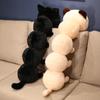 Giant Cute Soft Cat Plush Sleep Long Pillow Cushion Kawaii Black Cat Soft Plush Toys Gift
