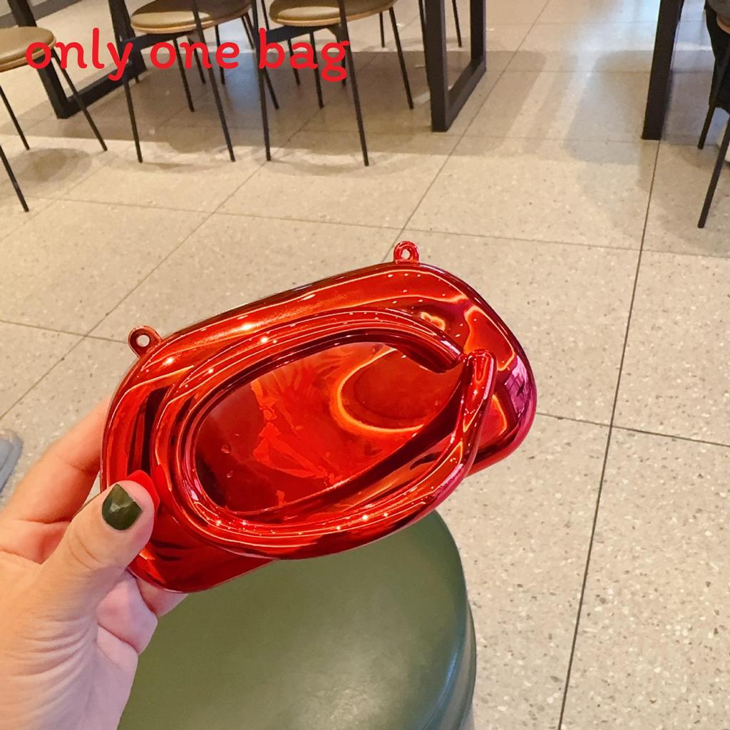 Acrylic Clutch Evening Bag With Metal Handle For Daily Wear