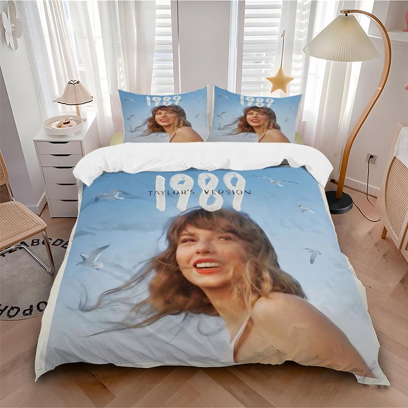 3Pcs Taylor Swift'S '89 Album Cover Bedding Sets For All Sizes New 3D Printed Bed Cover Comforter Duvet Cover Pillowcase Bedroom Decoration