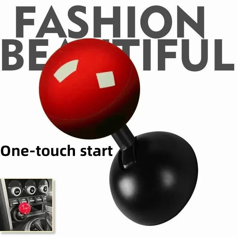 

Кнопка запуска автомобиля Пластиковая шаровая ручка Кнопка запуска и остановки двигателя автомобиля Джойстик Шаровая клюшка Стиль автомобиля Кнопка запуска одним нажатием Коромысло красный