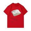 100% Cotton Men's Crew Neck Short Sleeve T-Shirt, Stacked Dollars Pattern Print, Grant Yourself Permission Graphic Casual Comfortable Tee for Daily We