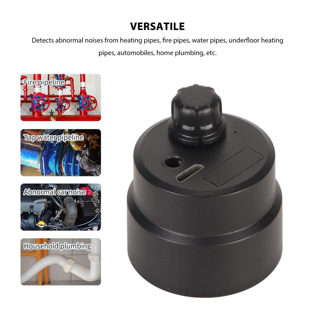 Wall Pipe Leak Listen Detector 13000X Through Wall Microphone Amplifier Strong Penetration Clear Sound Compact for Water 